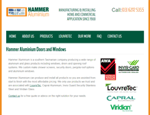 Tablet Screenshot of hammeraluminium.com.au